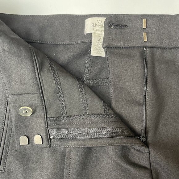 Chicos Pants Womens 2 Ankle Large 12 Black So Slimming Waist Panel‎ Stretch - Picture 16 of 16